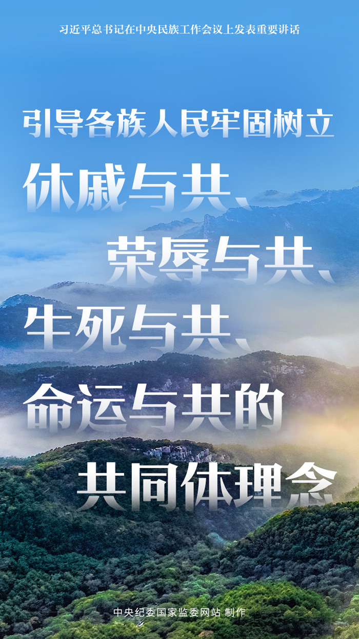 海报以铸牢中华民族共同体意识为主线推动新时代党的民族工作高质量